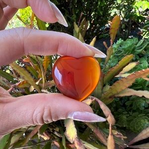 Carnelian crystal heart